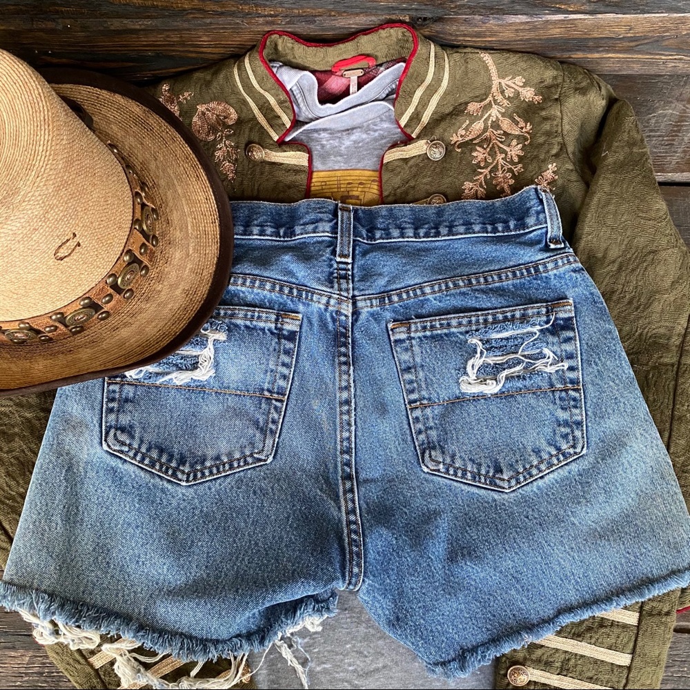 VINTAGE FADED GLORY DENIM CUTOFF SHORTS MED WSH 30